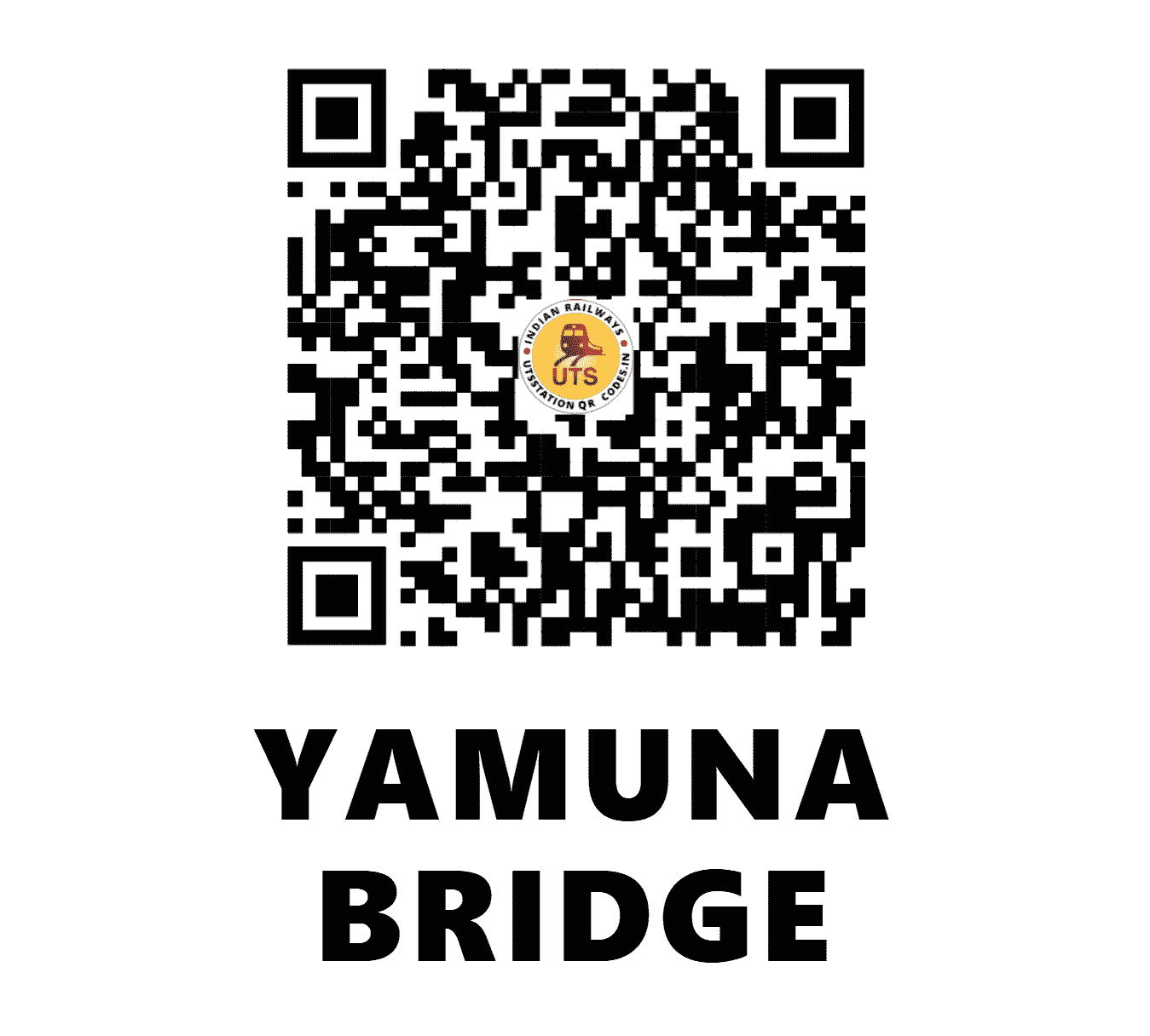 UTS QR Code for YAMUNA BRIDGE - JAB - NC (UTTAR PRADESH)